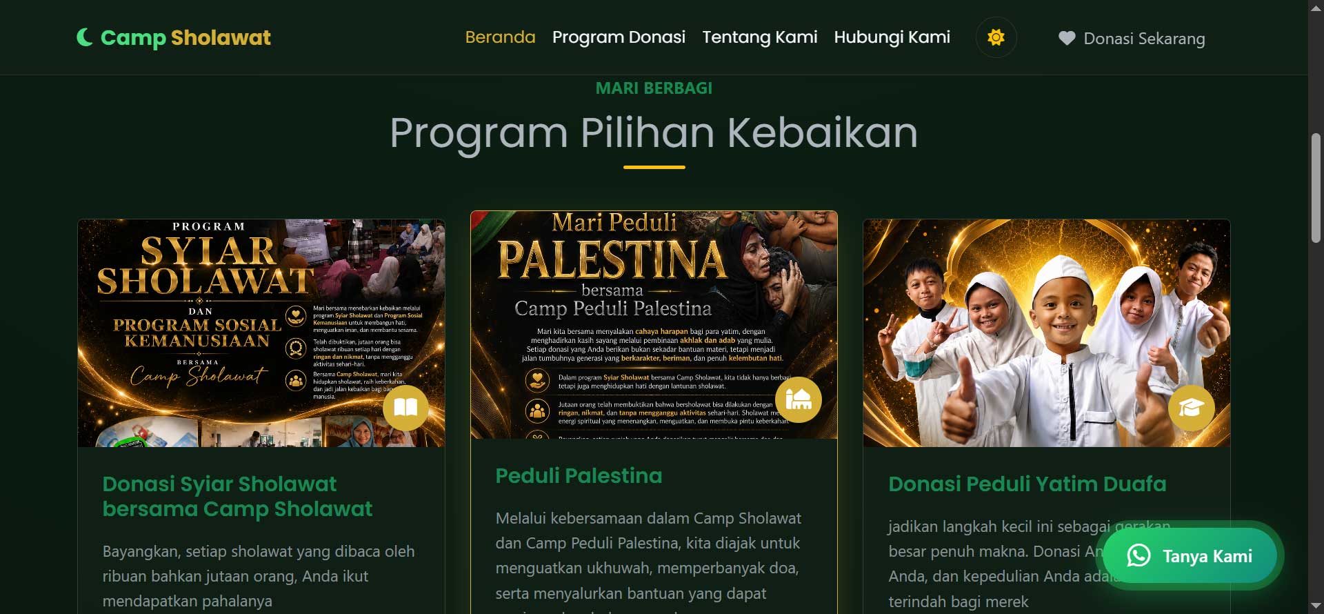 Program Sosial – Website program sosial dan infaq